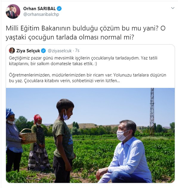 Bakan Selçuk'un paylaştığı fotoğrafa tepki yağdı: "Milli Eğitim Bakanı'nın bulduğu çözüm bu mu yani"