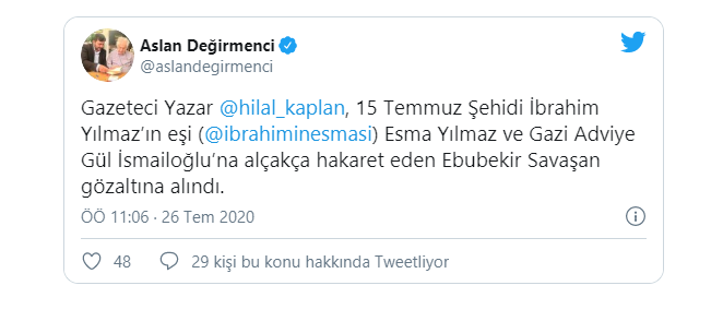 Hilal Kaplan'a yönelik hakaretle gündeme gelen Saadet Partili Ebubekir Savaşan gözaltında