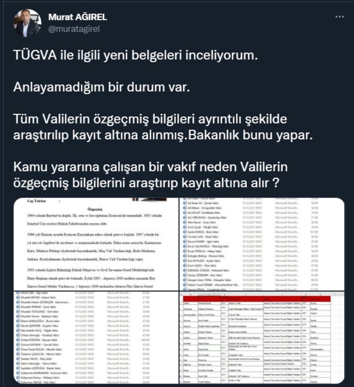 TÜGVA'nın vali arşivi ortaya çıktı: Kamu yararına çalışan bir vakıf bunu neden yapsın?