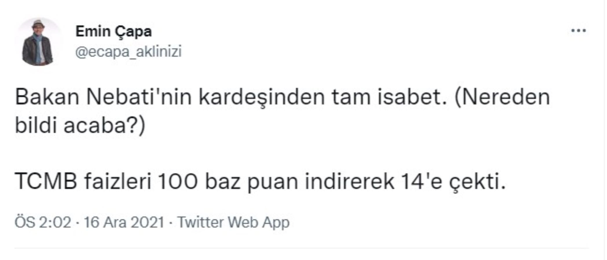 Merkez Bankası'nın faiz kararına ekonomistlerden ilk tepki