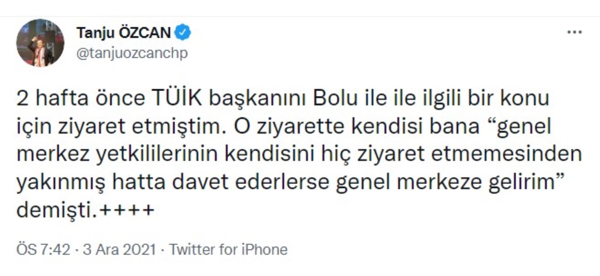 Tanju Özcan, TÜİK Başkanı ile görüşmesini anlattı