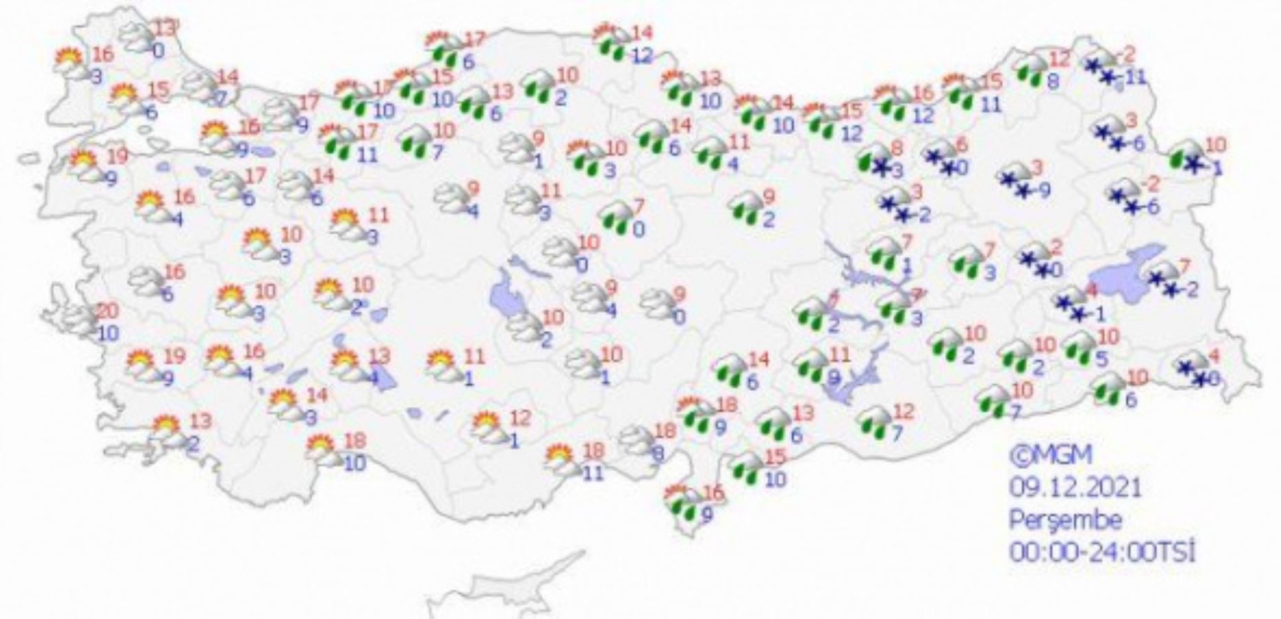 Meteoroloji açıkladı: Yarın kar yağışı geliyor