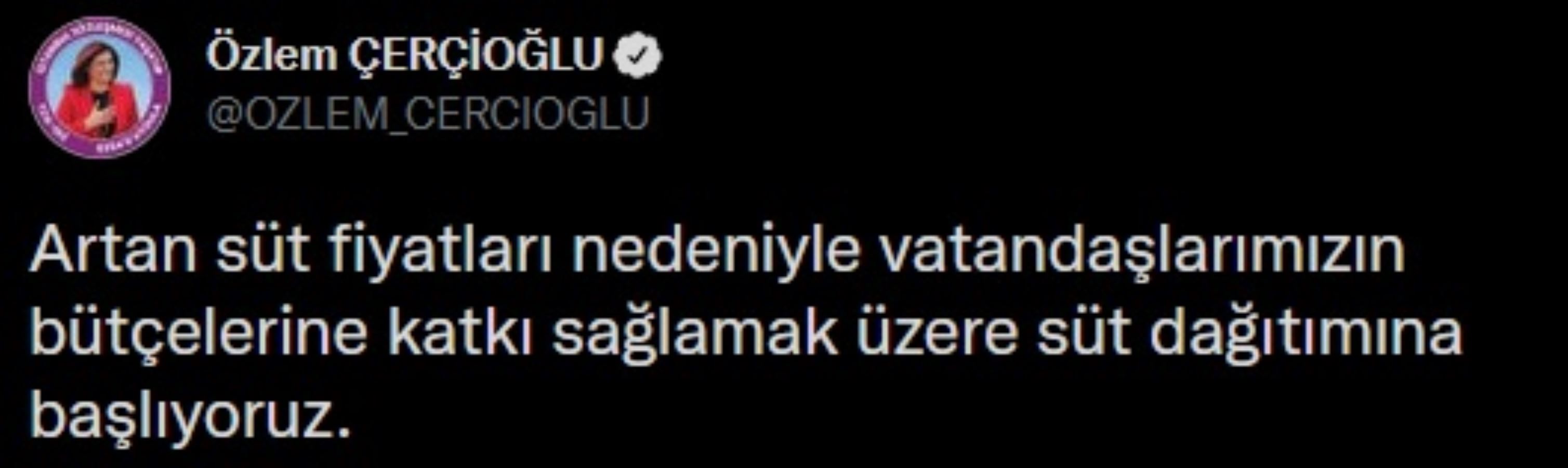 Aydın Büyükşehir Belediye Başkanı Özlem Çerçioğlu: 'Ücretsiz süt dağıtımına başlıyoruz'