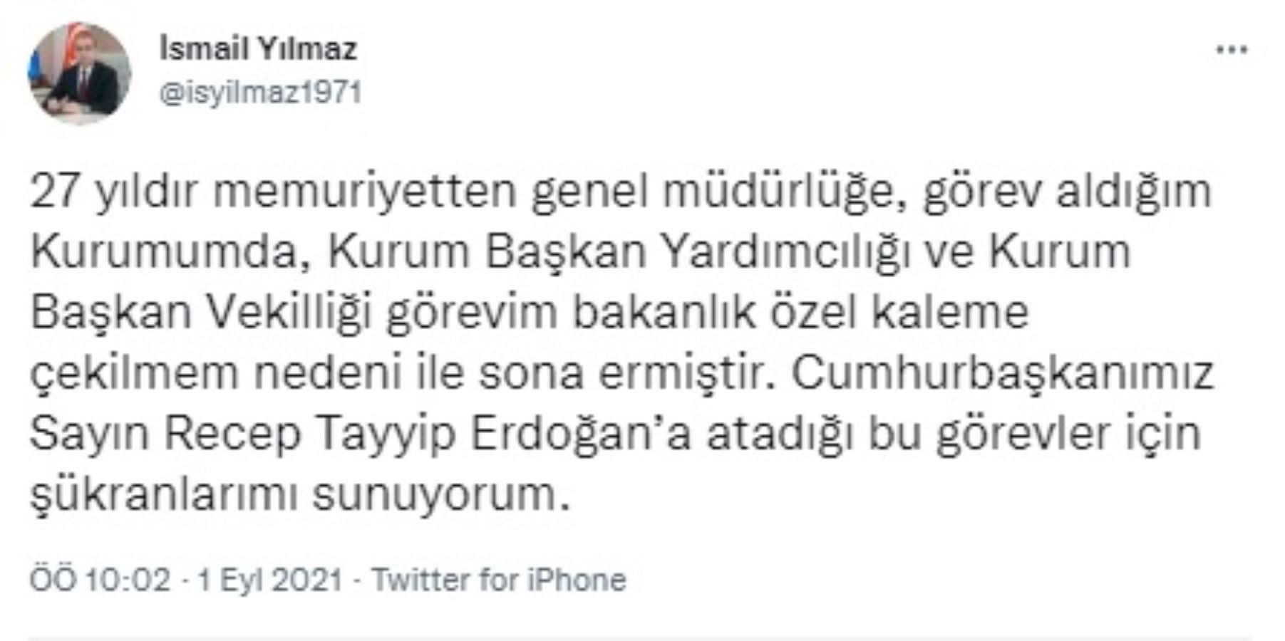 SGK Başkanı görevden alındığını duyurdu: "Cumhurbaşkanımız Erdoğan'a şükranlarımı sunuyorum