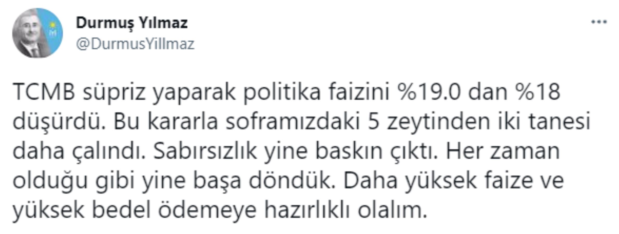 Eski MB Başkanı Yılmaz: Yüksek bedel ödemeye hazırlıklı olalım