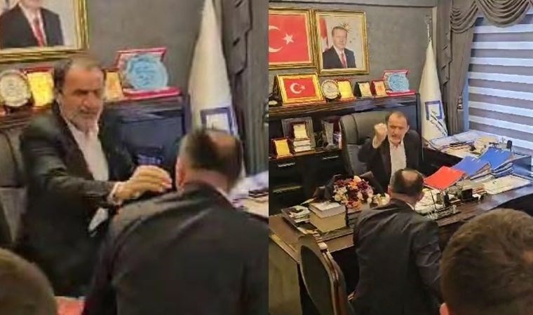 Seçimi kaybeden Yeniden Refahlı başkan, devir teslim töreninde MHP'li milletvekiline çiçek fırlatıp, küfretti