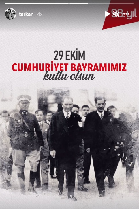 Ünlü isimlerden '29 Ekim Cumhuriyet Bayramı' paylaşımları