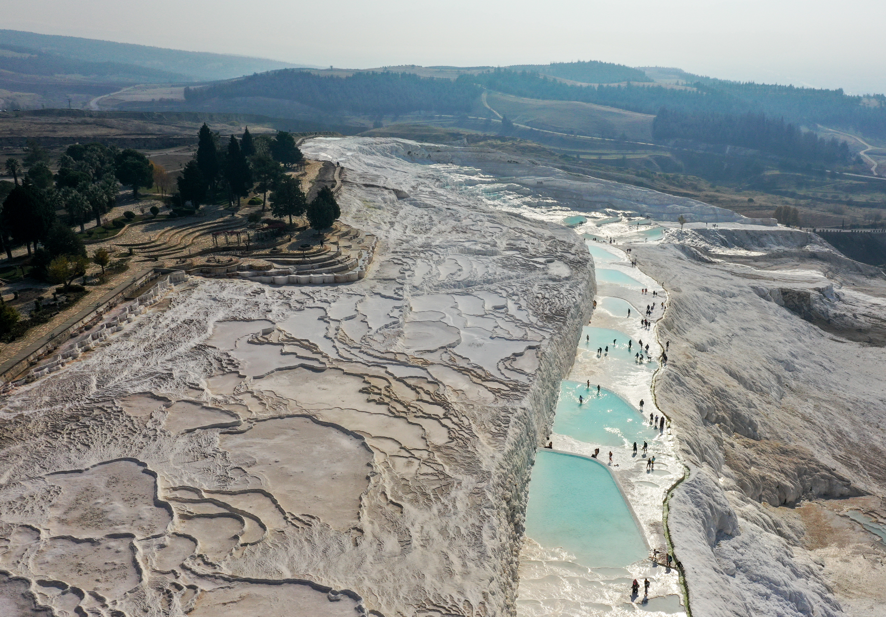 Pamukkale'de sonbahar manzaraları