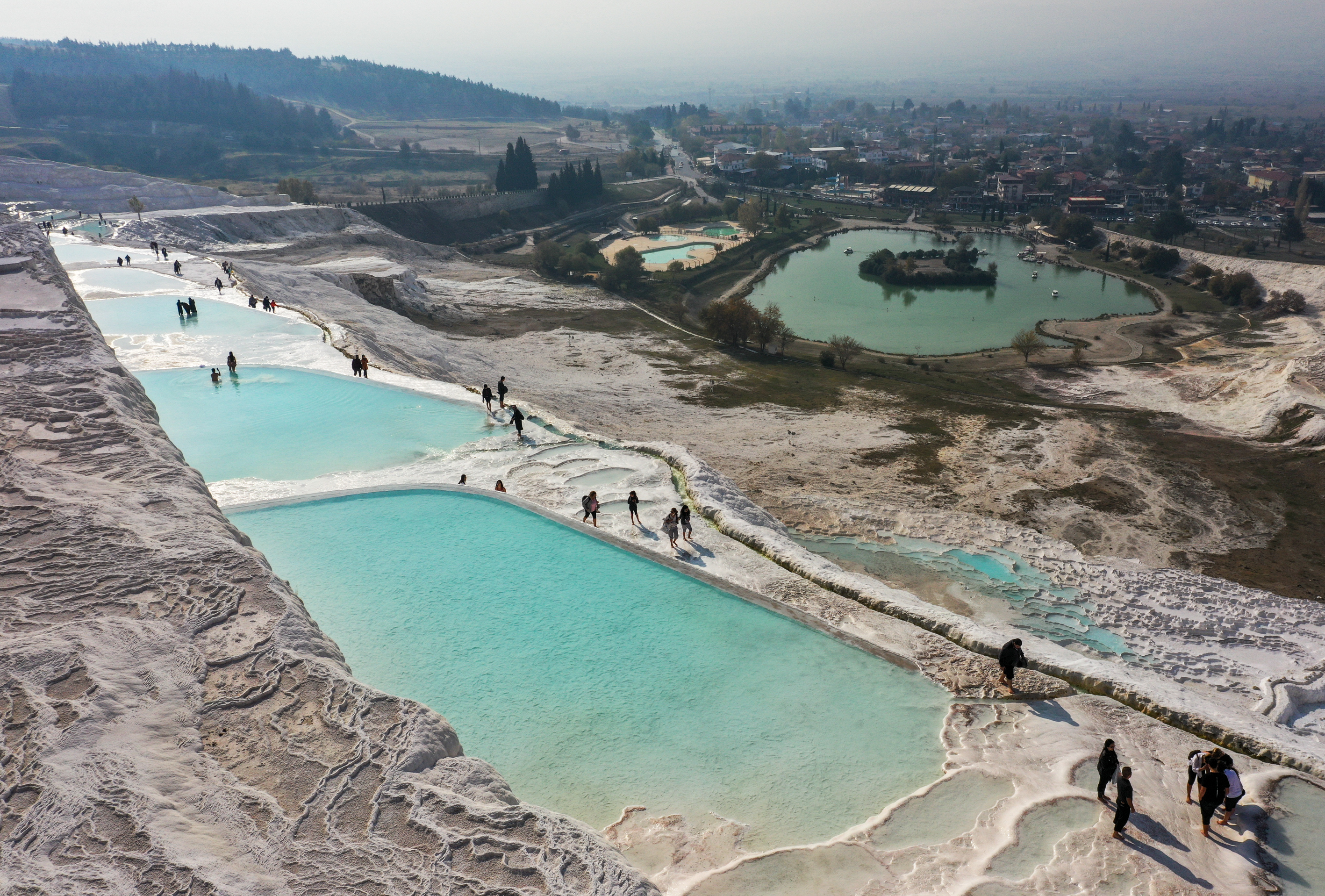 Pamukkale'de sonbahar manzaraları