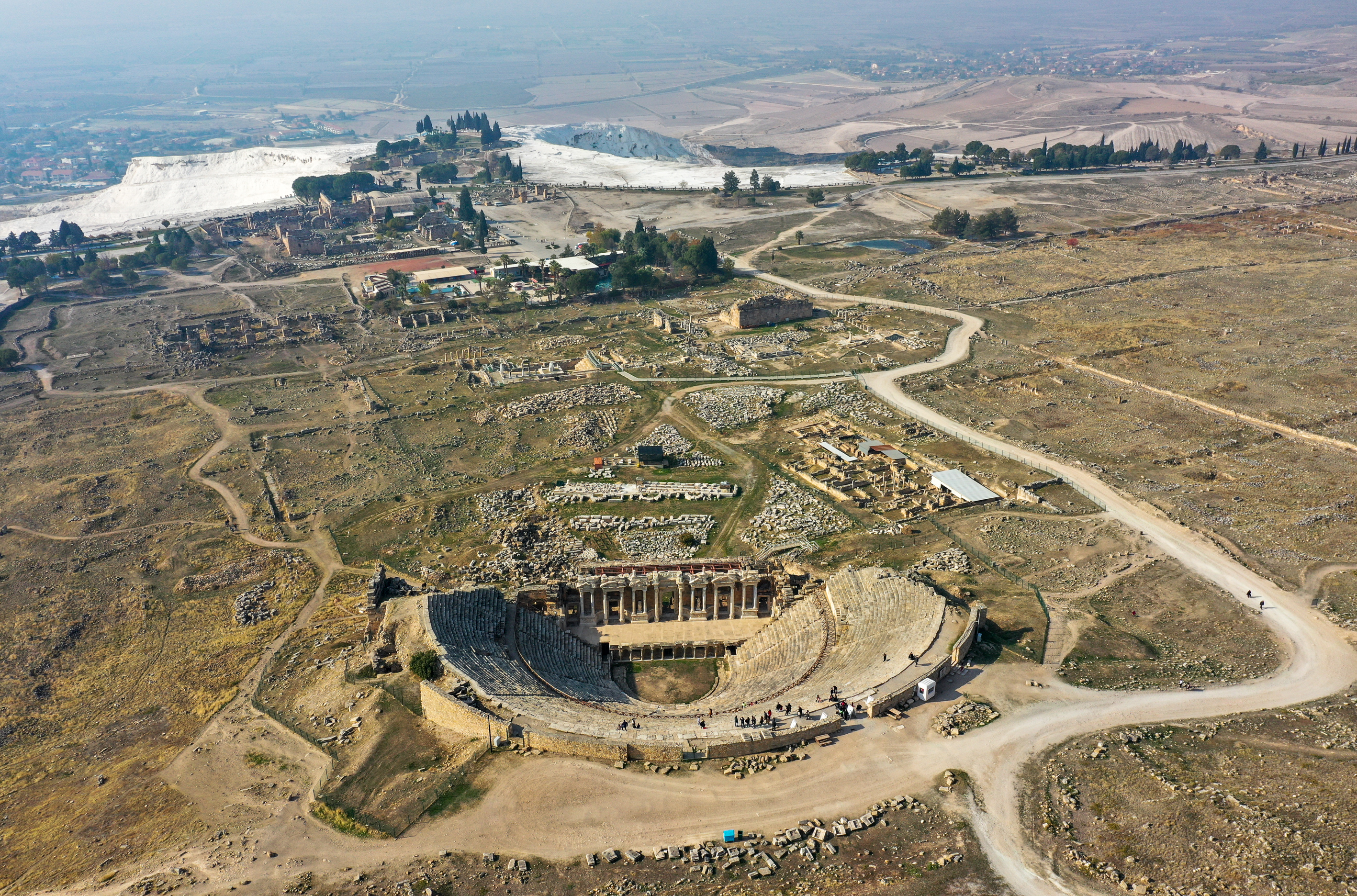 Pamukkale'de sonbahar manzaraları