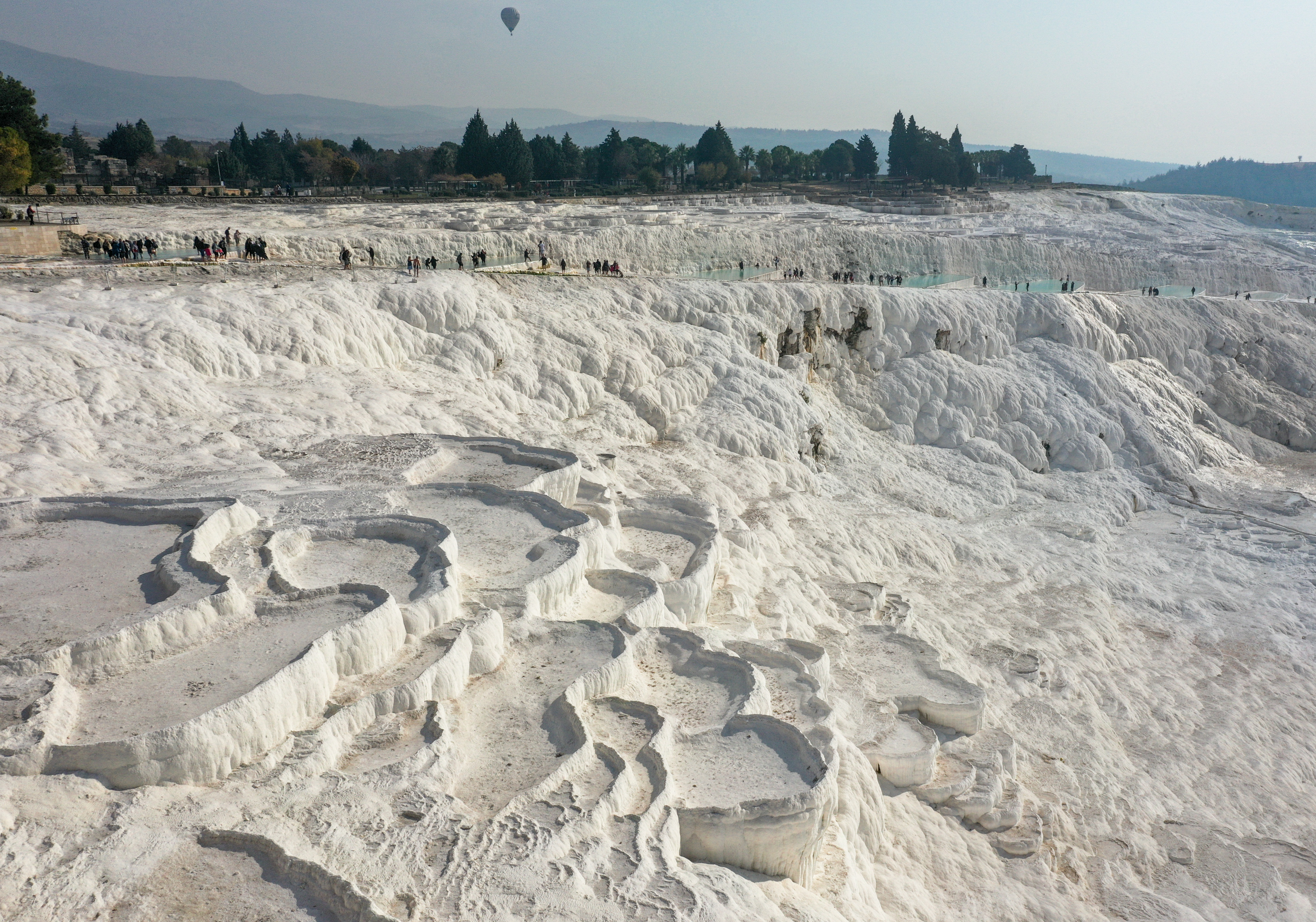 Pamukkale'de sonbahar manzaraları