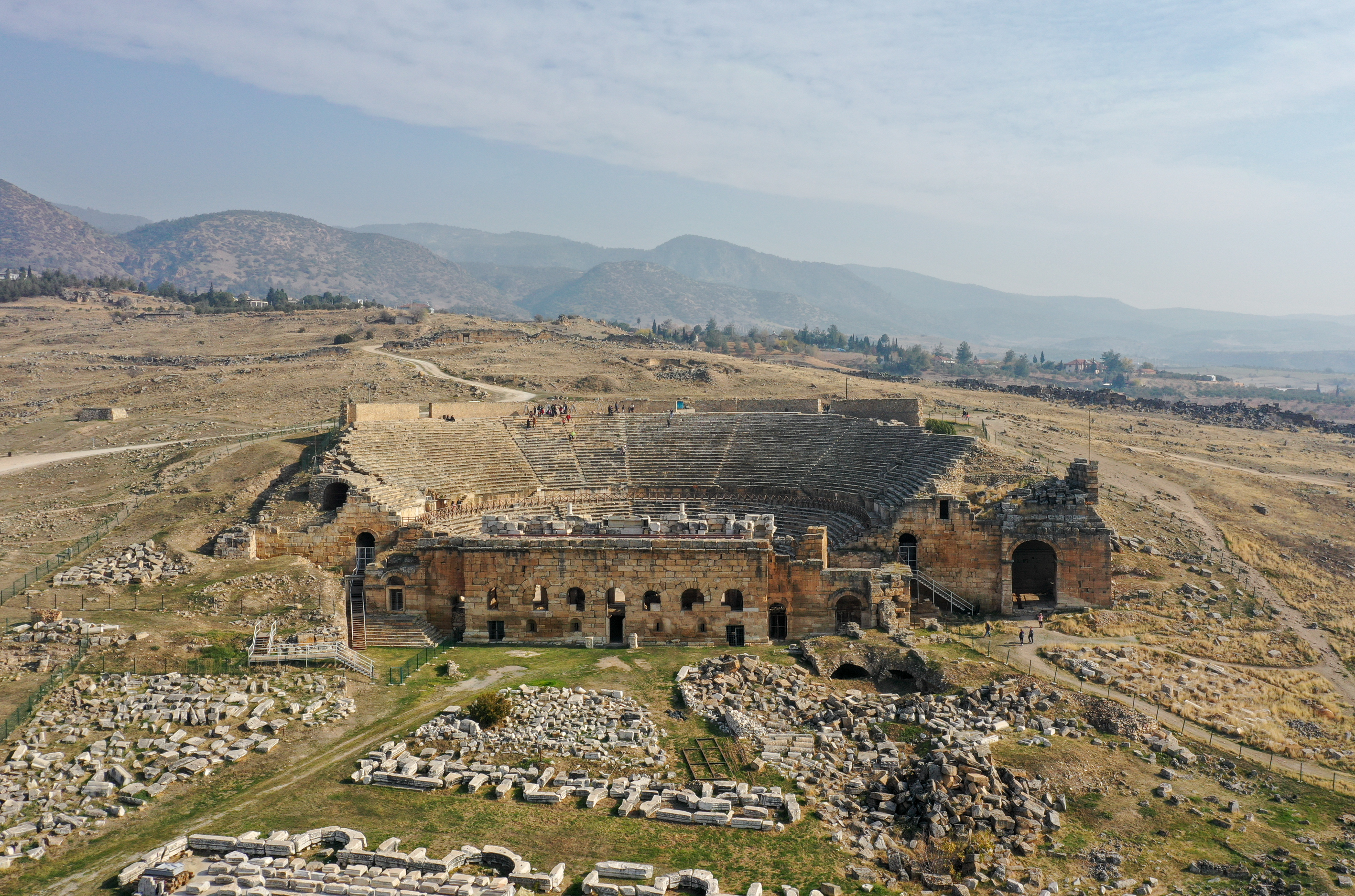 Pamukkale'de sonbahar manzaraları