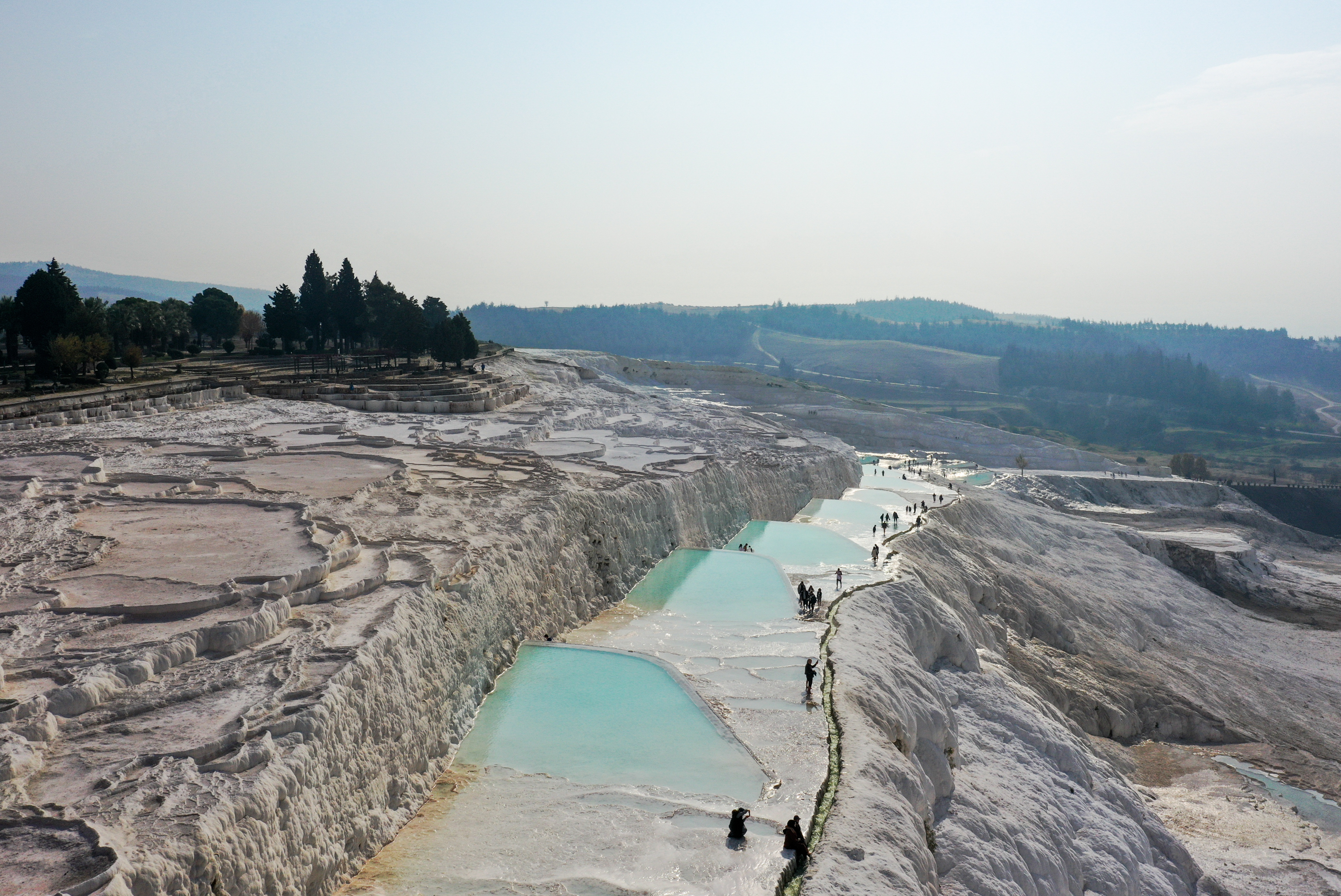 Pamukkale'de sonbahar manzaraları