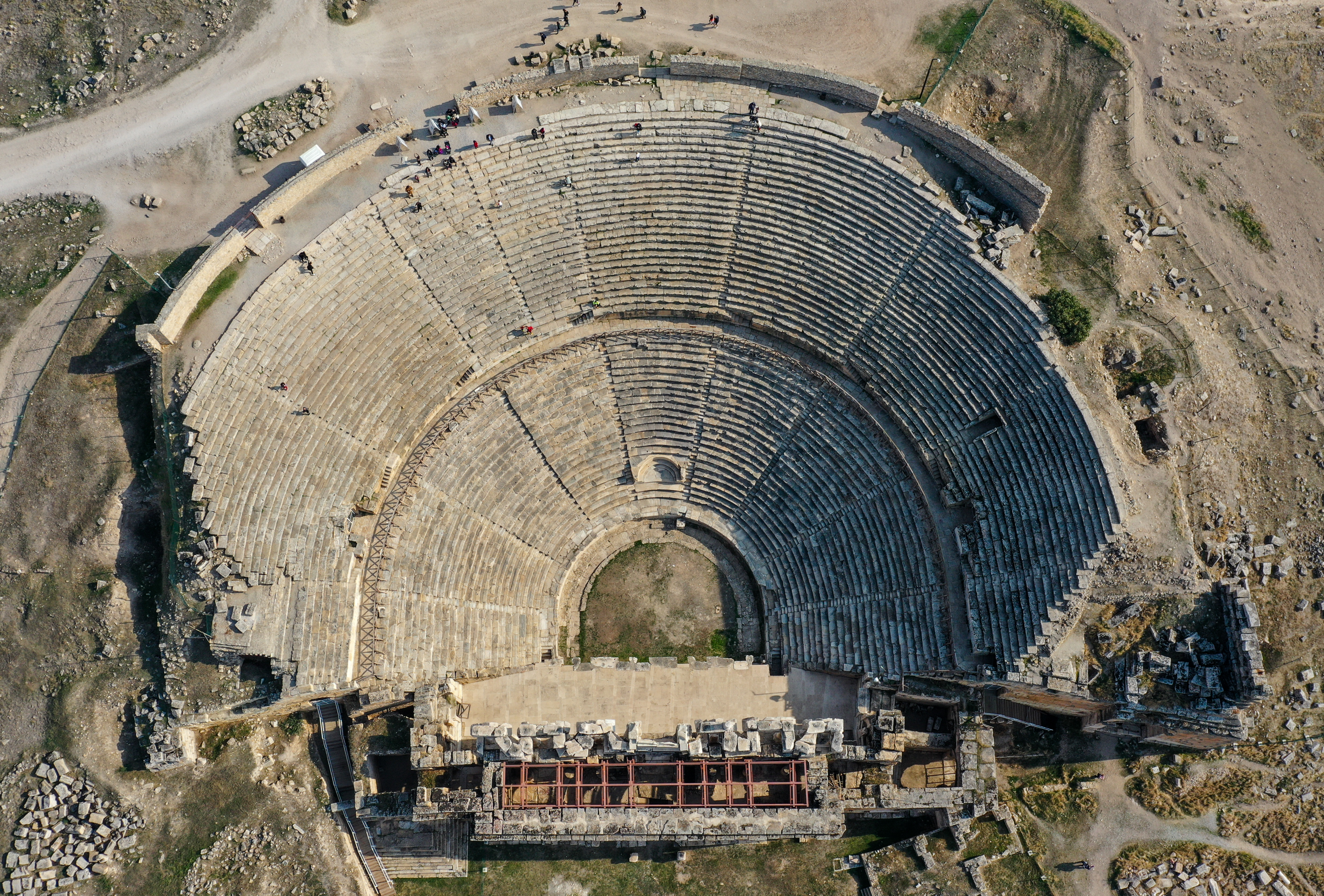 Pamukkale'de sonbahar manzaraları