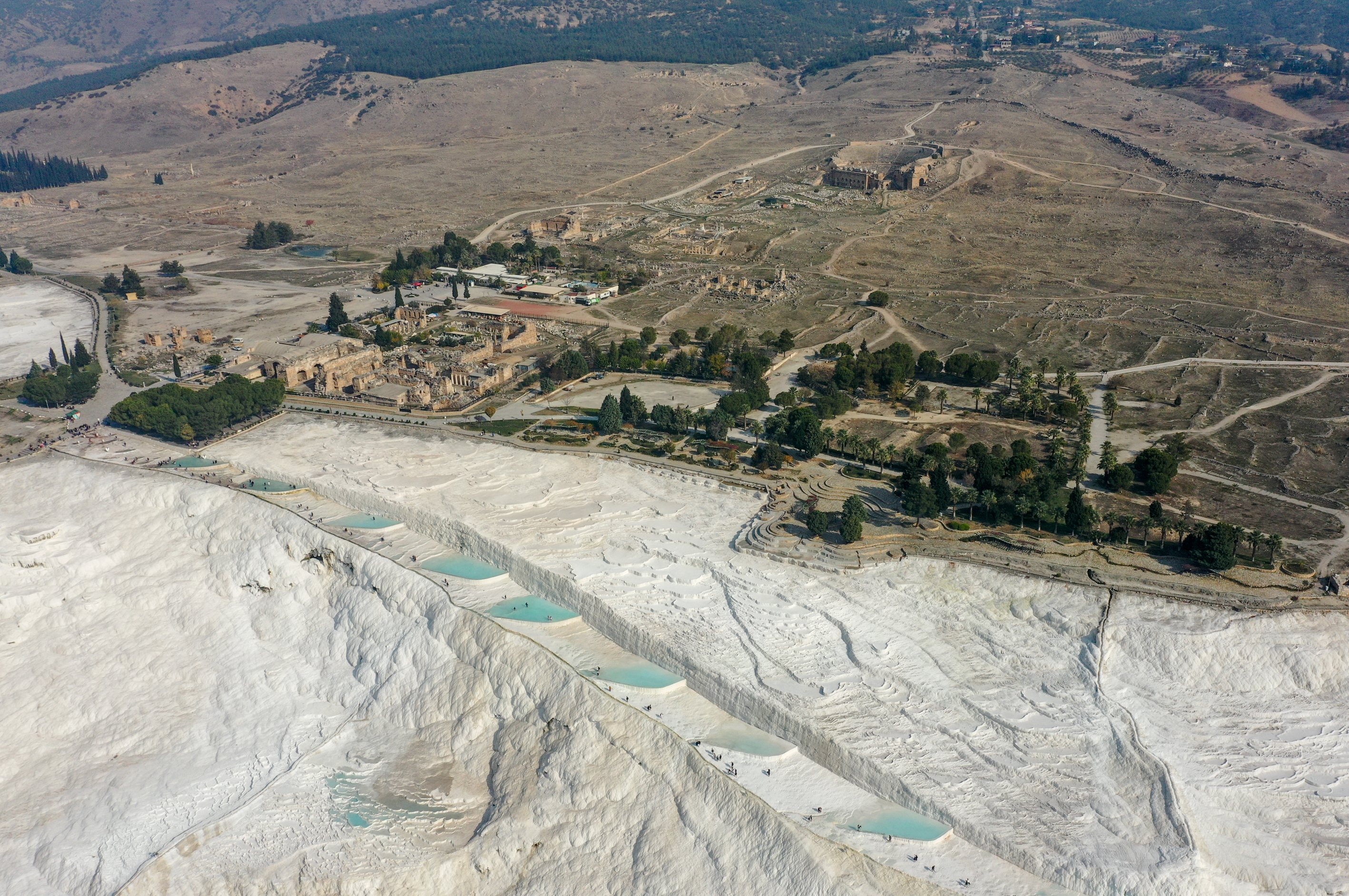 Pamukkale'de sonbahar manzaraları