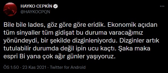 Ünlü isimlerden 'dolar' ve 'euro' tepkileri: "Kafa üstü çakılıyoruz"