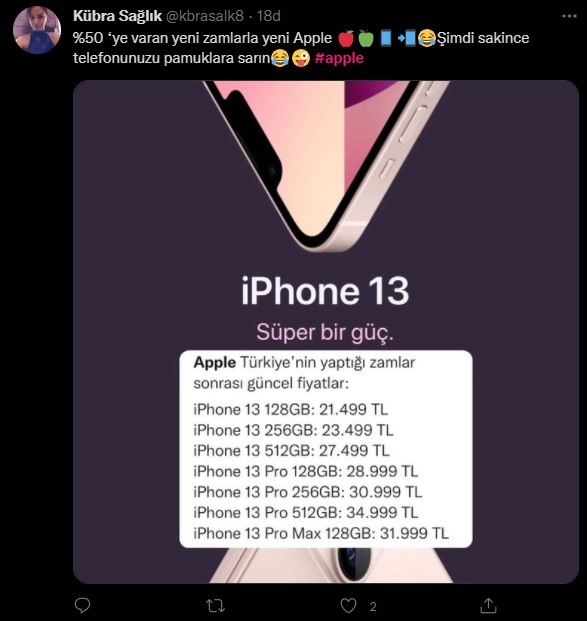 Sosyal medyada Apple zammına tepkiler: 'Muhtemelen son telefonuma bakıyorum'