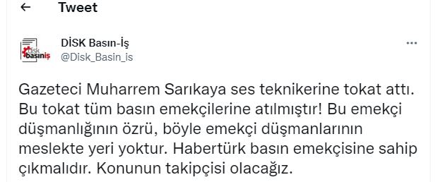 Habertürk yazarı Muharrem Sarıkaya'ya tepki yağdı