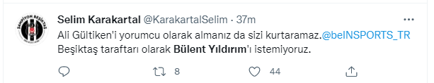 Beşiktaşlı taraftarlardan Katarlı yayıncıya Bülent Yıldırım tepkisi