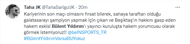 Beşiktaşlı taraftarlardan Katarlı yayıncıya Bülent Yıldırım tepkisi