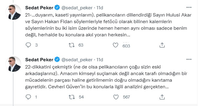 Sedat Peker'in iddiası: AKP ve FETÖ mahrem görüşme yapıyor