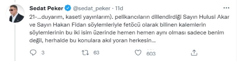 Sedat Peker'den, AKP'li Külünk'e 'Kaseti yayınlarım' tehdidi