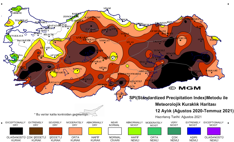 Korkutan haritalar: 'Olağanüstü' ve 'şiddetli kuraklık' yaşanıyor