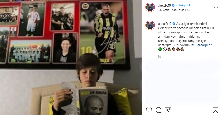 Fenerbahçe efsanesi Alex de Souza'dan Arda Güler paylaşımı