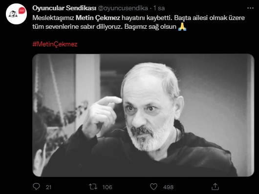 Siyasi ve ünlü isimlerden 'Metin Çekmez'e veda' paylaşımları