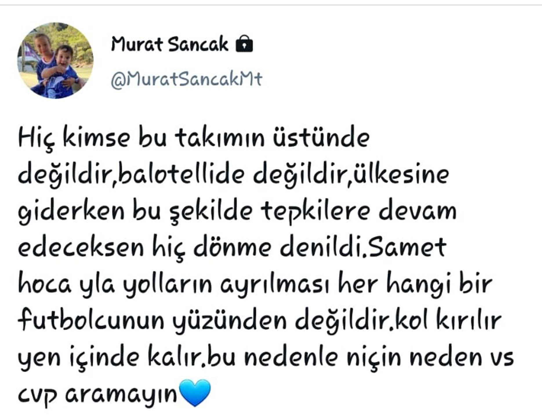 Samet Aybaba ile yolların ayrılmasının ardından Murat Sancak'tan açıklama