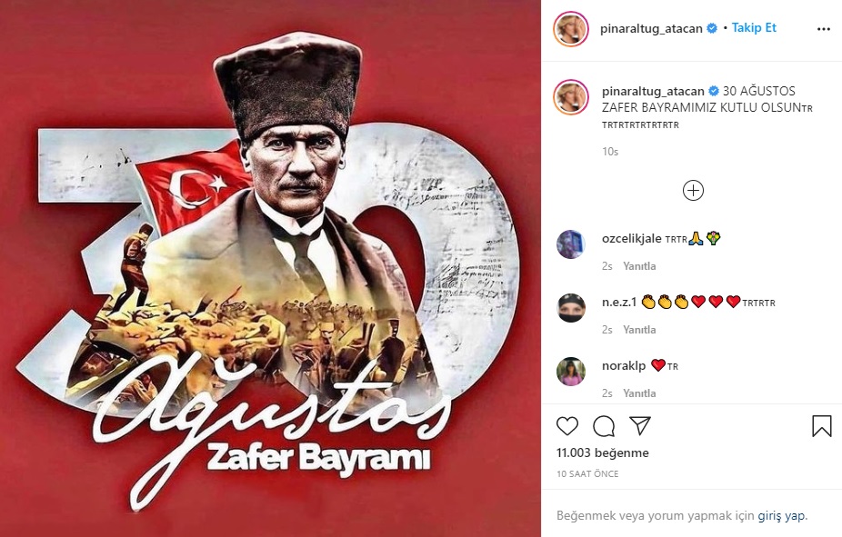 Ünlü isimlerden 30 Ağustos Zafer Bayramı mesajları