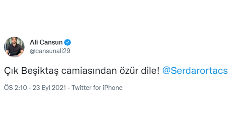 Serdar Ortaç'a Beşiktaş'la ilgili sözlerinin ardından tepki yağdı