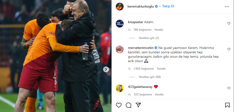 Galatasaraylı futbolcular Fatih Terim'e veda etti: Herkes karşıydı, sadece siz bana güvendiniz