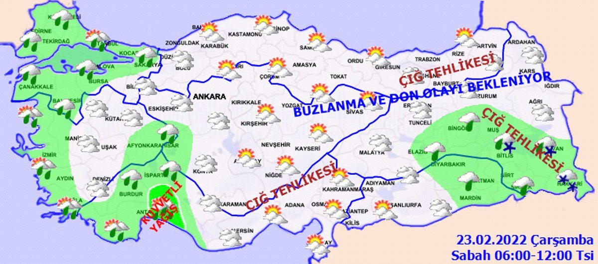 Meteoroloji Genel Müdürlüğü, İstanbul ve birçok kent için uyardı