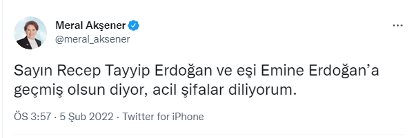 Muhalefet liderlerinden Erdoğan'a geçmiş olsun mesajı