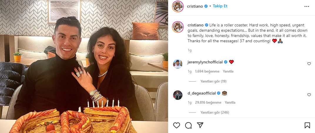 Cristiano Ronaldo Instagram'da 400 milyon takipçiyi geçerek rekor kırdı