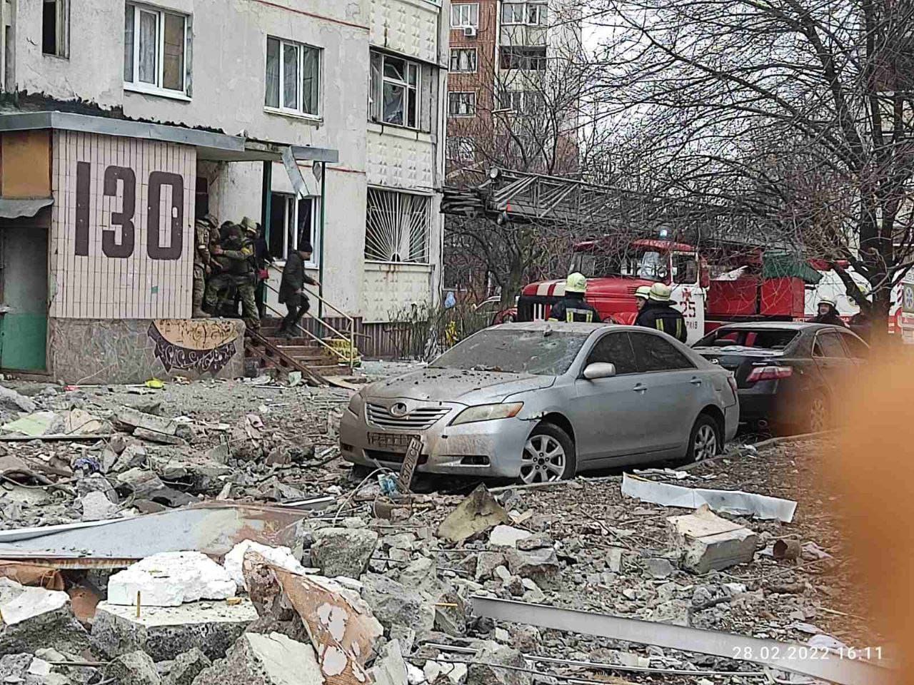 Çatışmaların şiddetlendiği Harkov'dan yıkım görüntüleri