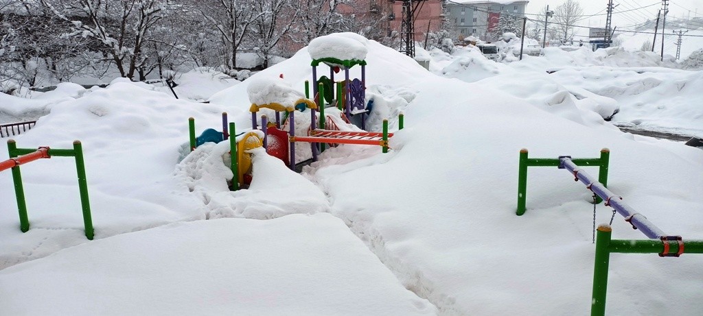 Bitlis'te bu kış 9 metrelik kar yağdı