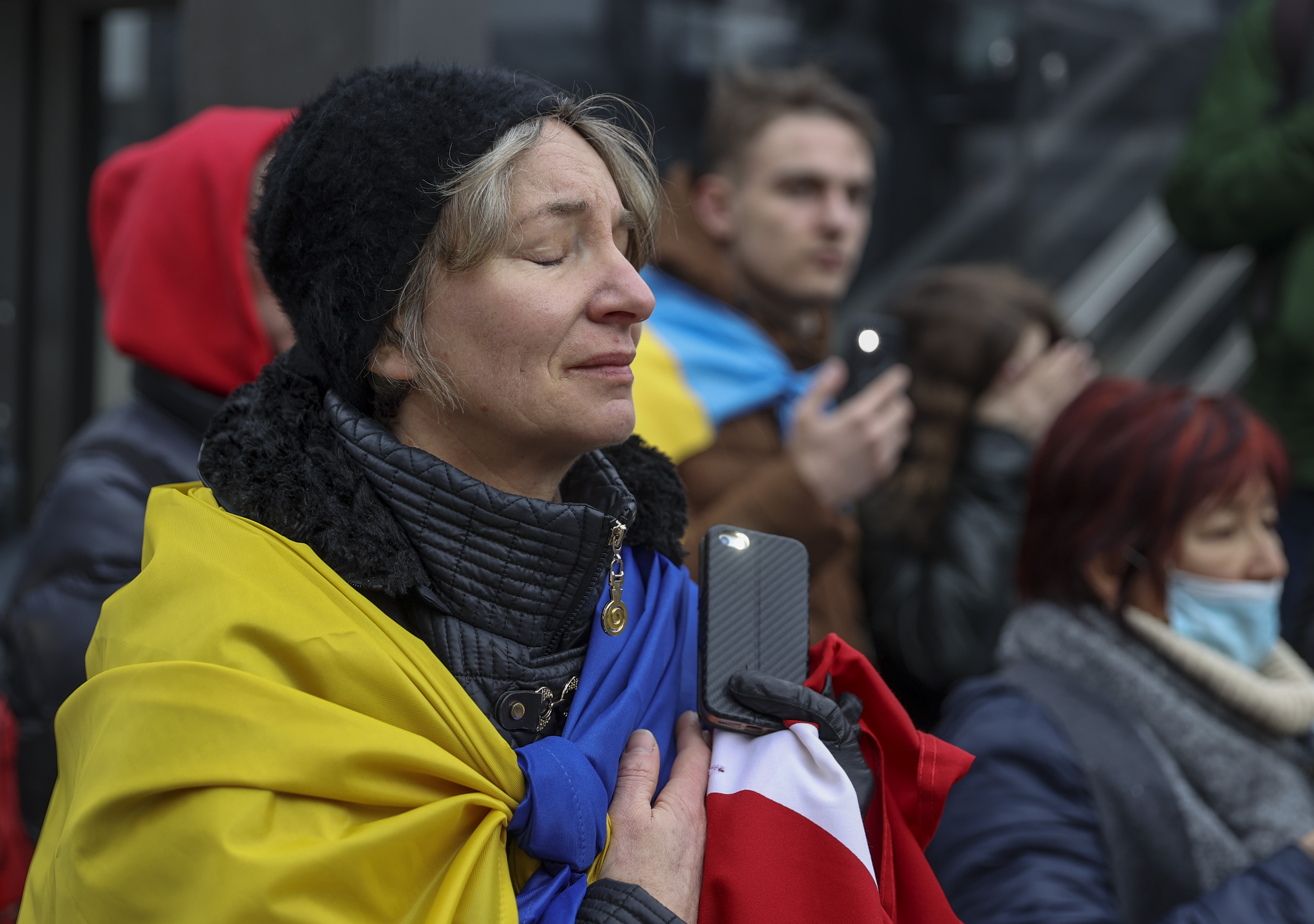 İstanbul'daki Ukraynalılar Rusya'yı protesto etti