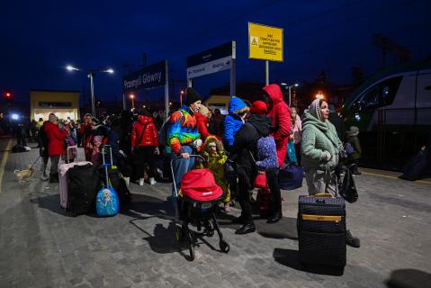 Ukrayna'da tren istasyonlarından acı dolu görüntüler