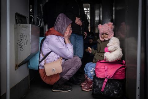 Ukrayna'da tren istasyonlarından acı dolu görüntüler