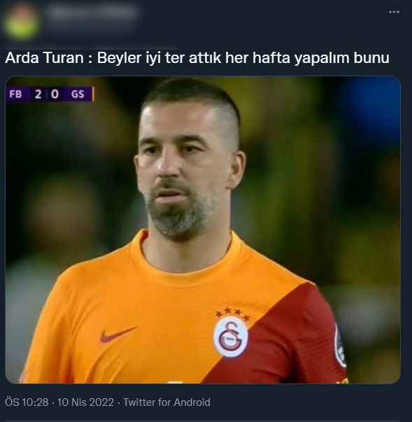 Fenerbahçe-Galatasaray maçında Arda Turan’ın görüntüsü gündem oldu