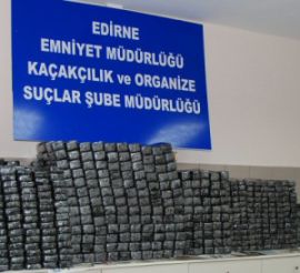 Edirne'de 575 kilogram eroin ele geçirildi