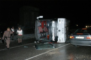 Samsun'da otobüs devrildi: 31 yaralı