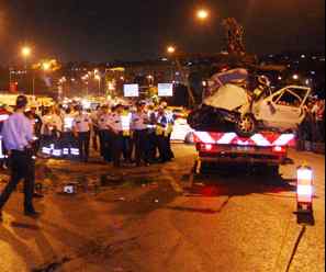 Unkapanı'nda trafik kazası