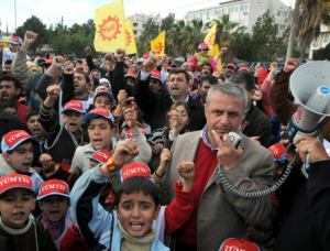 Mersin'de işçi eylemi