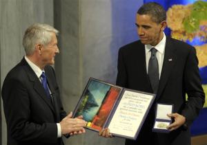 Obama Nobel Barış Ödülü'nü aldı