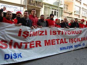 Sinter Metal işçilerinin hukuki süreci başladı