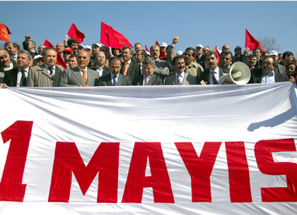 Taksim'de 1 Mayıs'a Avrupa'dan destek