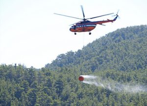 Yangın söndürücü helikopterlere tepki